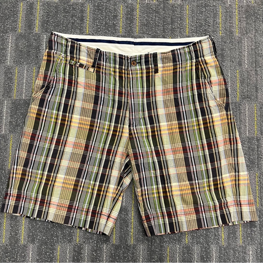 Polo Ralph Lauren Plaid Cotton Shorts Mens Size 36 Multicolor Casual Golf